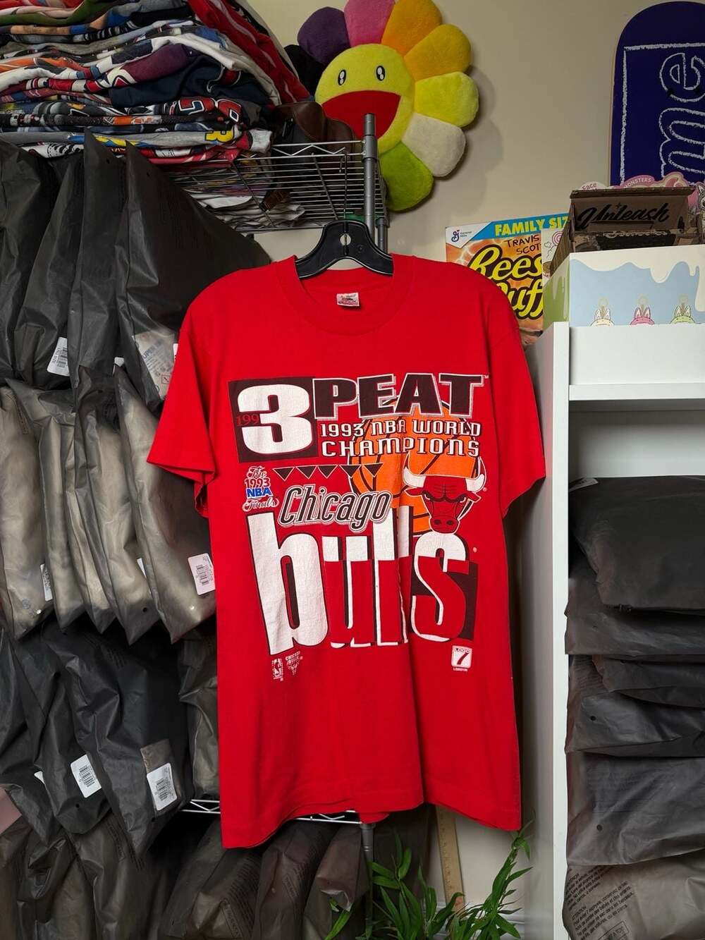 Vintage 1993 Chicago Bulls 3-Peat NBA Champions Tee